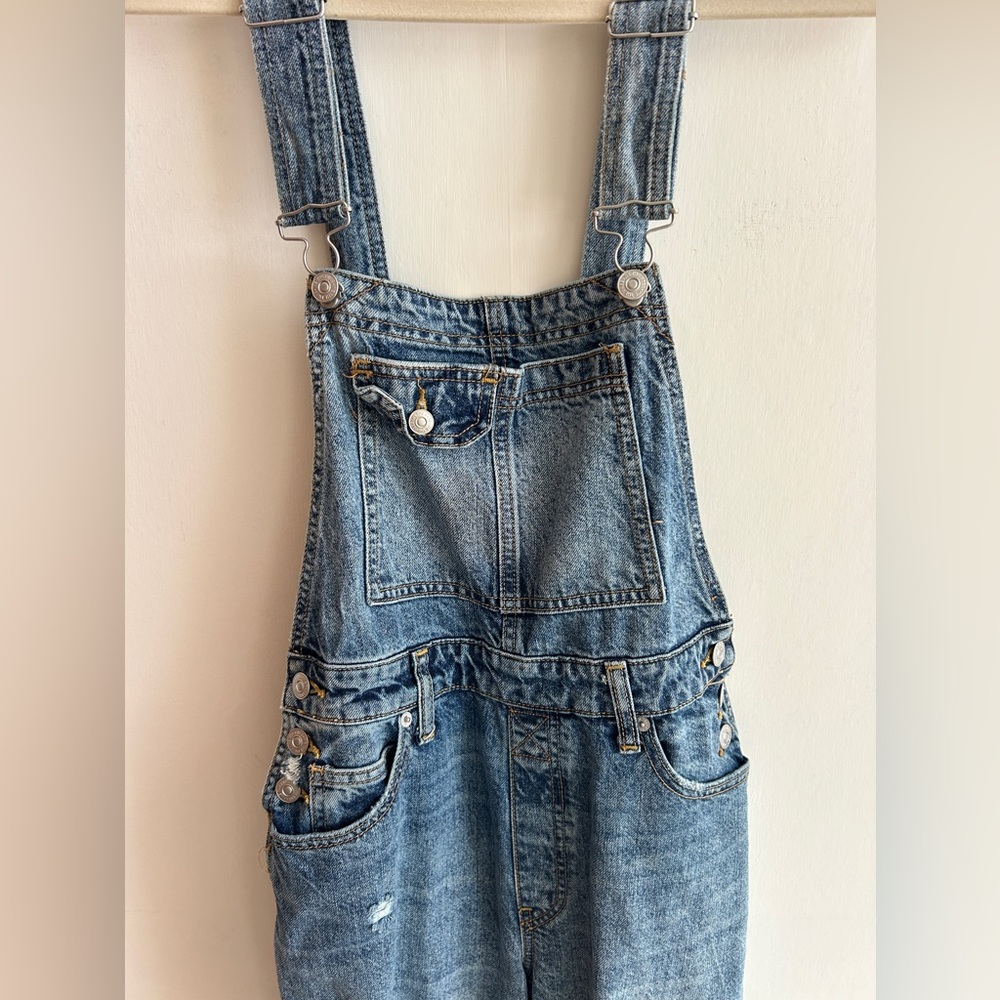 Free People Denim Overalls